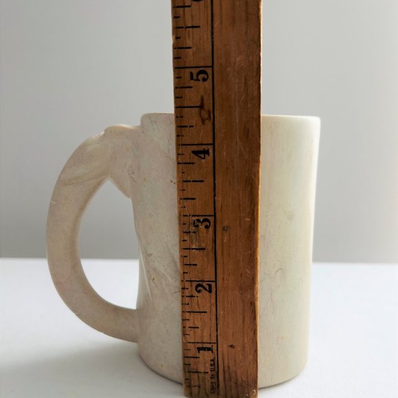 Vintage Carved Elephant Soapstone Mug - Picture 4 of 6